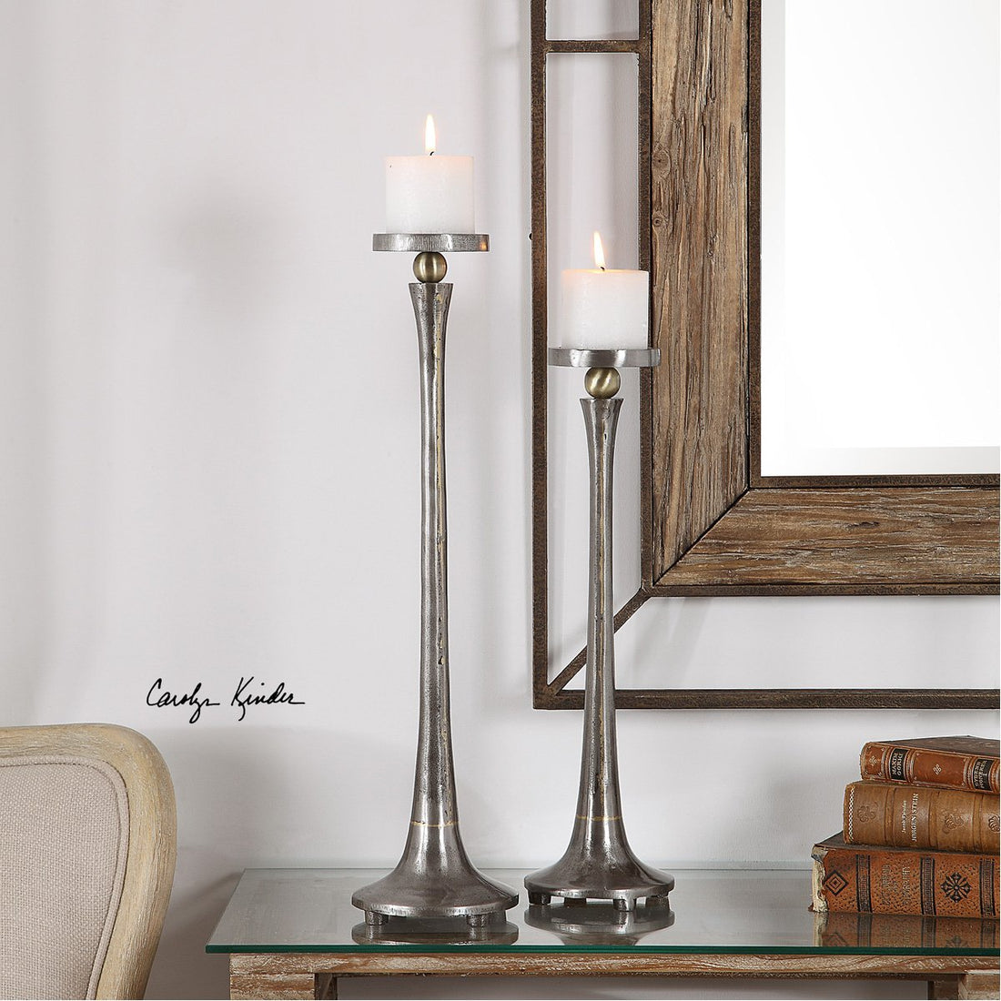 Uttermost Aliso Cast Iron Candleholders, 2-Piece Set