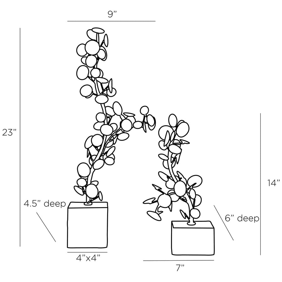 Arteriors Labrynth Sculptures, Set of 2