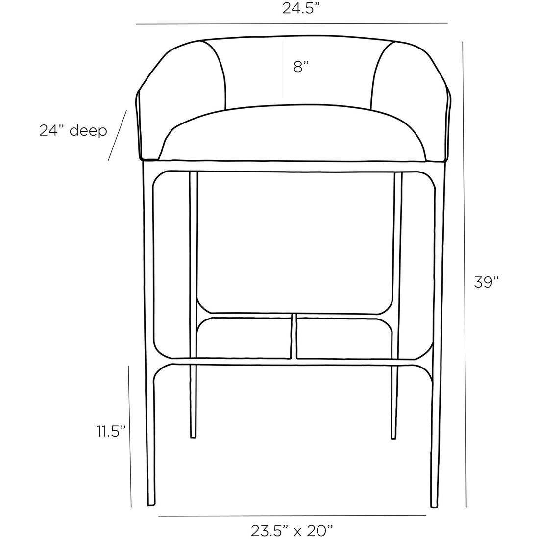 Arteriors Osbourne Bar Stool