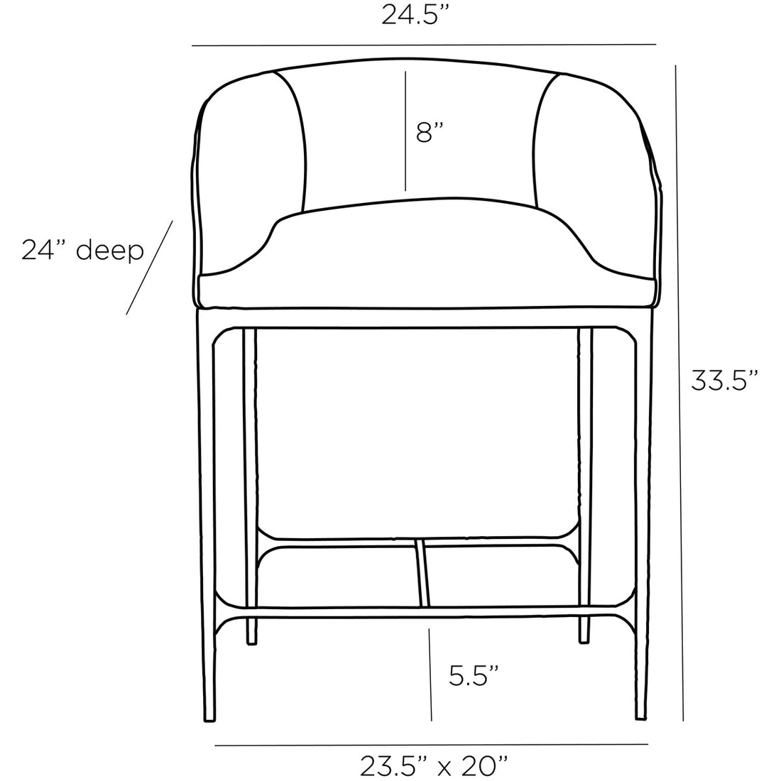 Arteriors Osbourne Counter Stool