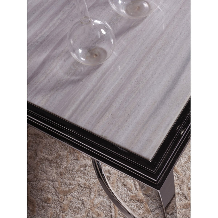 Artistica Home Sangiovese End Table with Marble Top