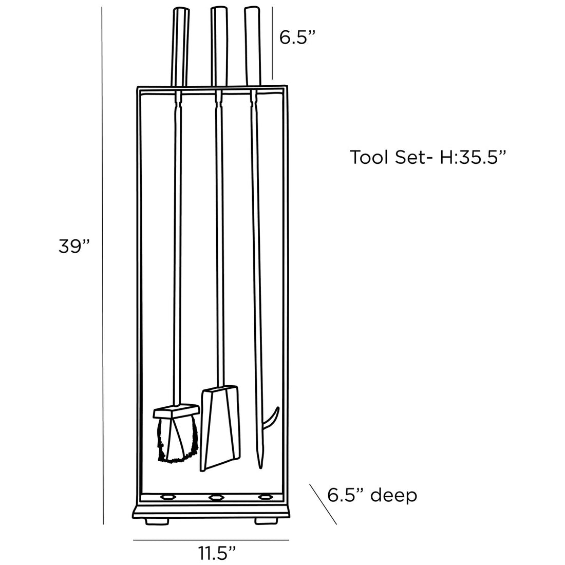 Arteriors Landt Fireplace Tool Set