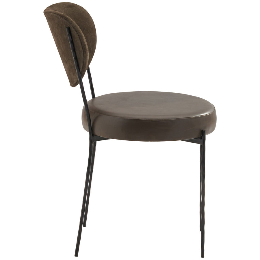 Arteriors Neymar Dining Chair - Graphite Leather