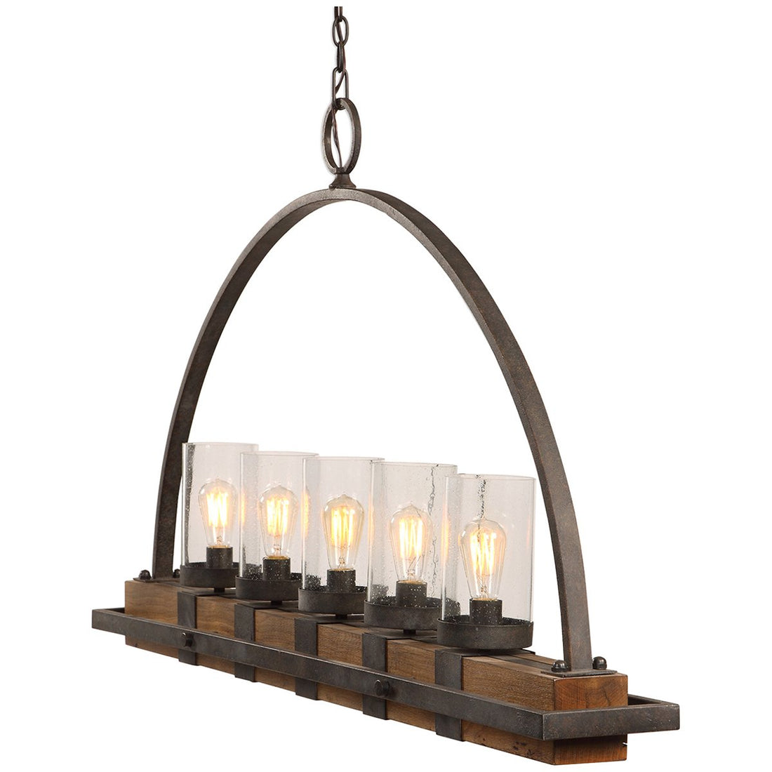 Uttermost Atwood 5-Light Rustic Linear Chandelier