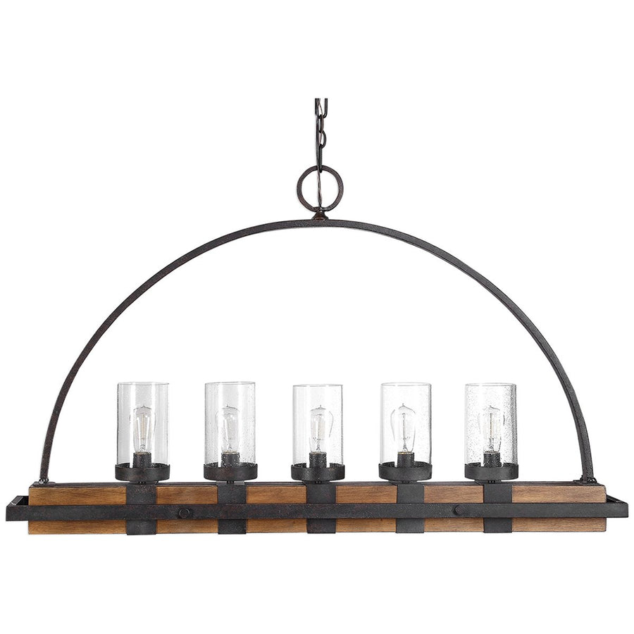 Uttermost Atwood 5-Light Rustic Linear Chandelier