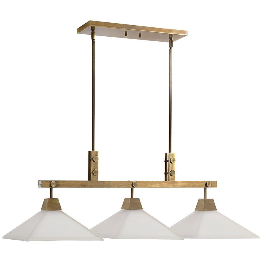 Uttermost Brookdale Industrial 3-Light Linear Chandelier