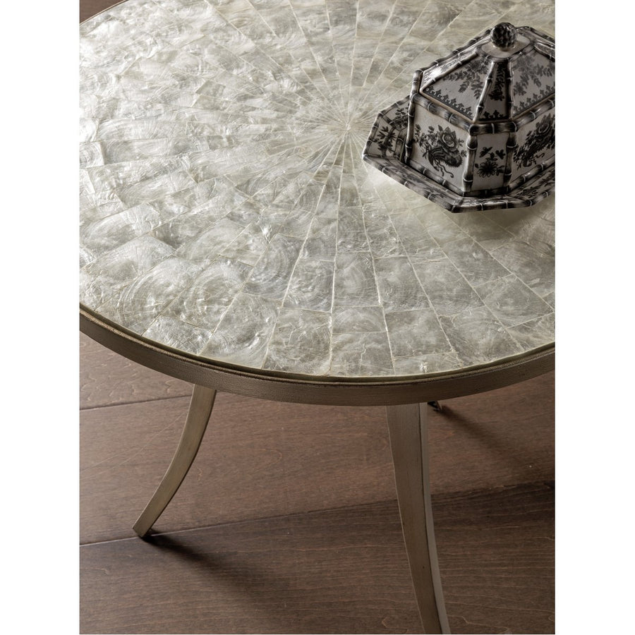 Artistica Home Capiz Round End Table