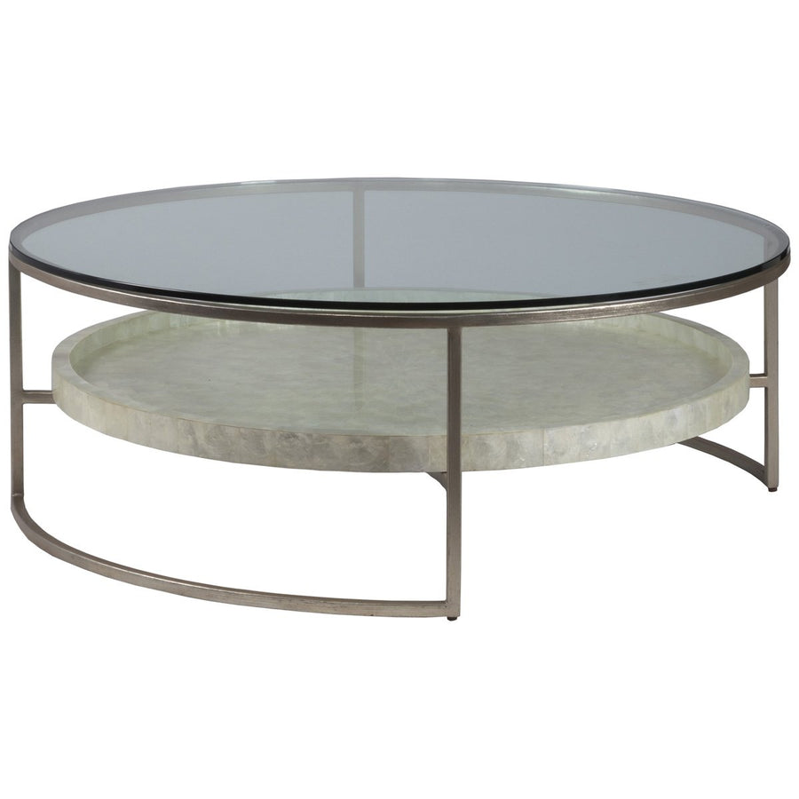 Artistica Home Cumulus Capiz Large Round Cocktail Table