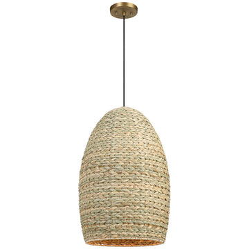 Uttermost Cardamom 1-Light Woven Rope Pendant