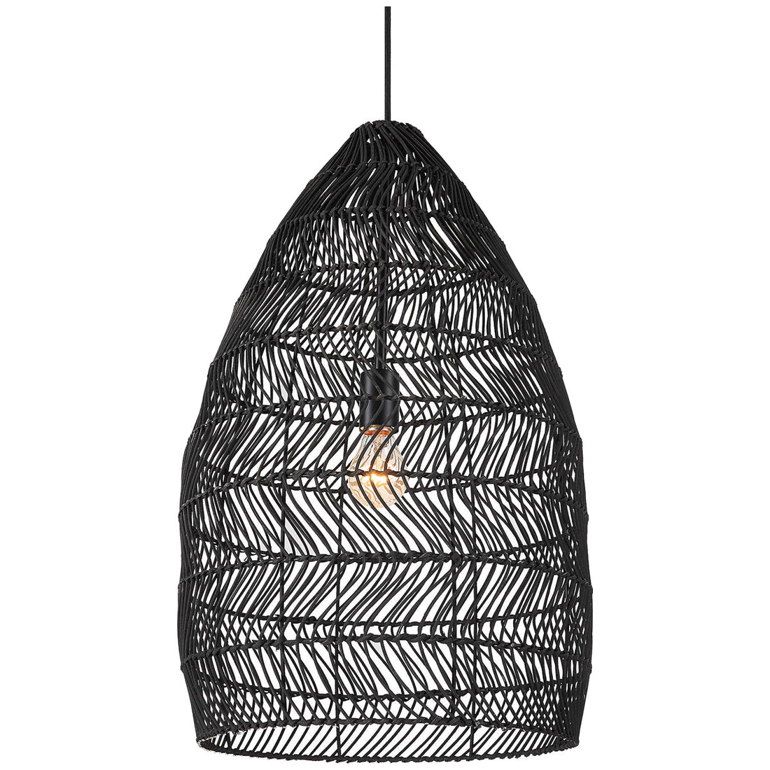 Uttermost Nandi 1-Light Woven Black Pendant