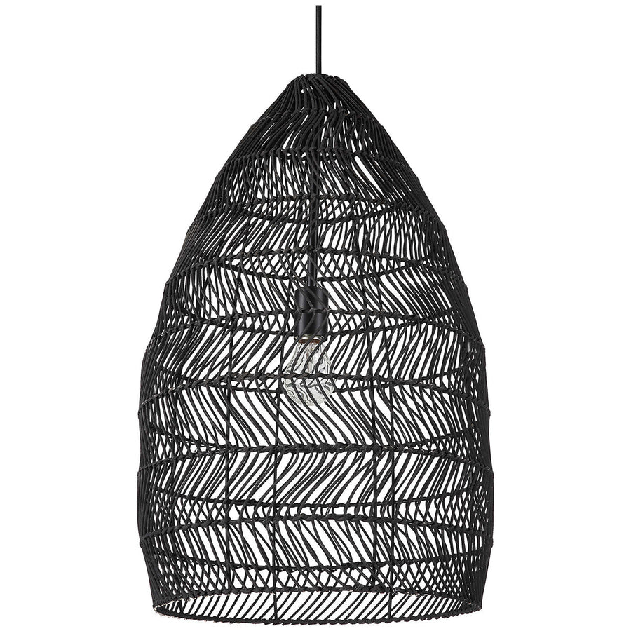 Uttermost Nandi 1-Light Woven Black Pendant