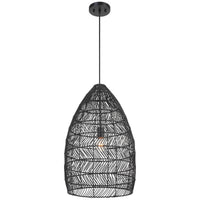 Uttermost Nandi 1-Light Woven Black Pendant