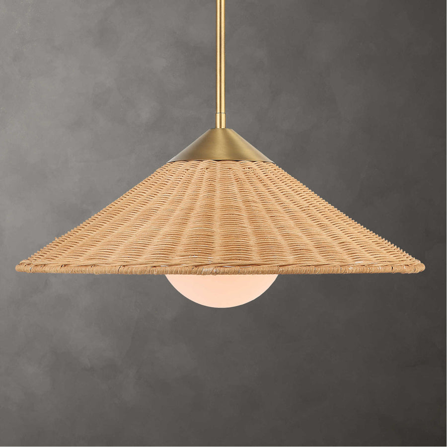 Uttermost Phuvinh 1-Light Rattan Shade Pendant