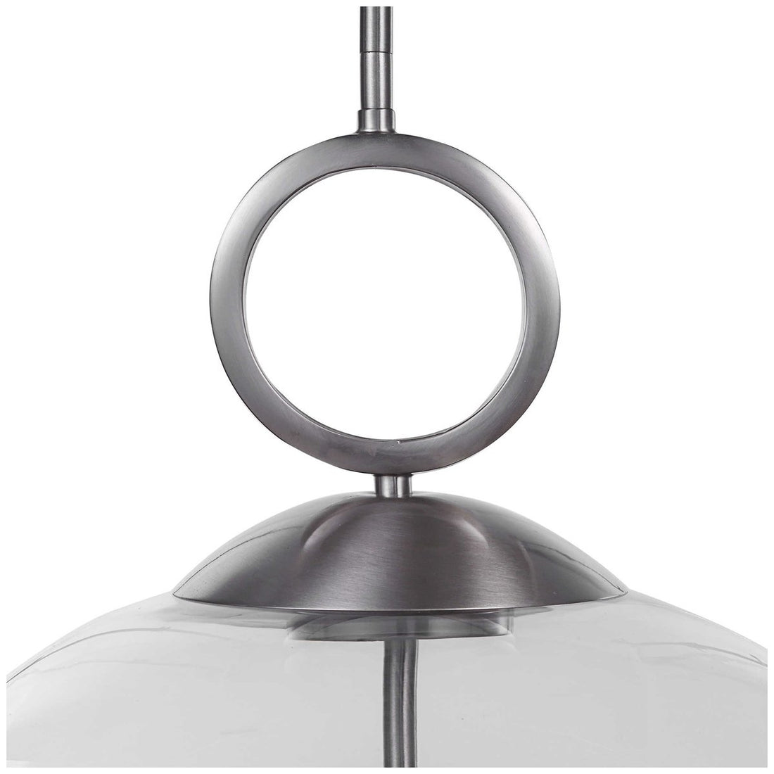 Uttermost Calix Nickel 1-Light Glass Pendant