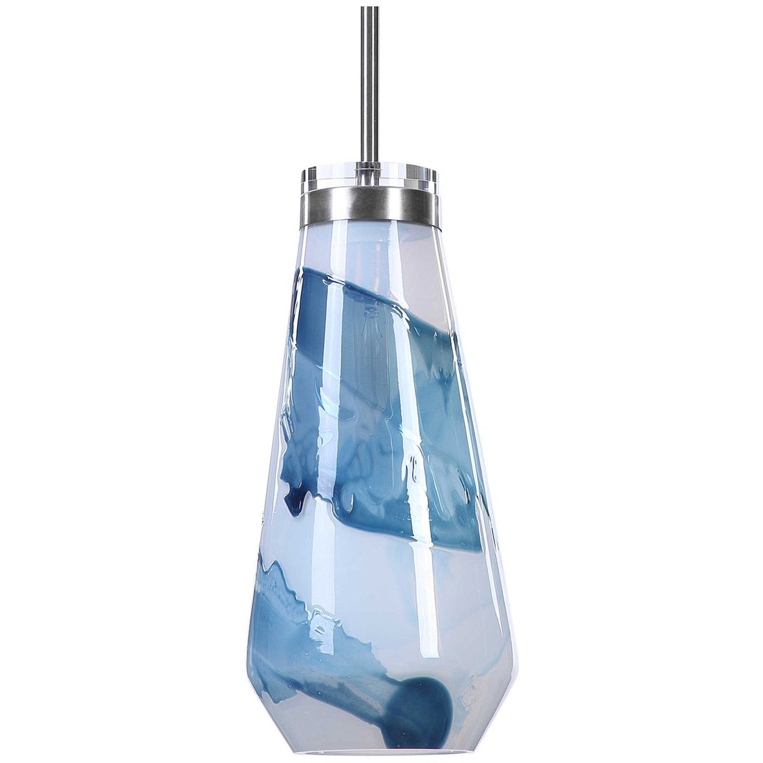 Uttermost Windswept Blue & White 1-Light Mini Pendant