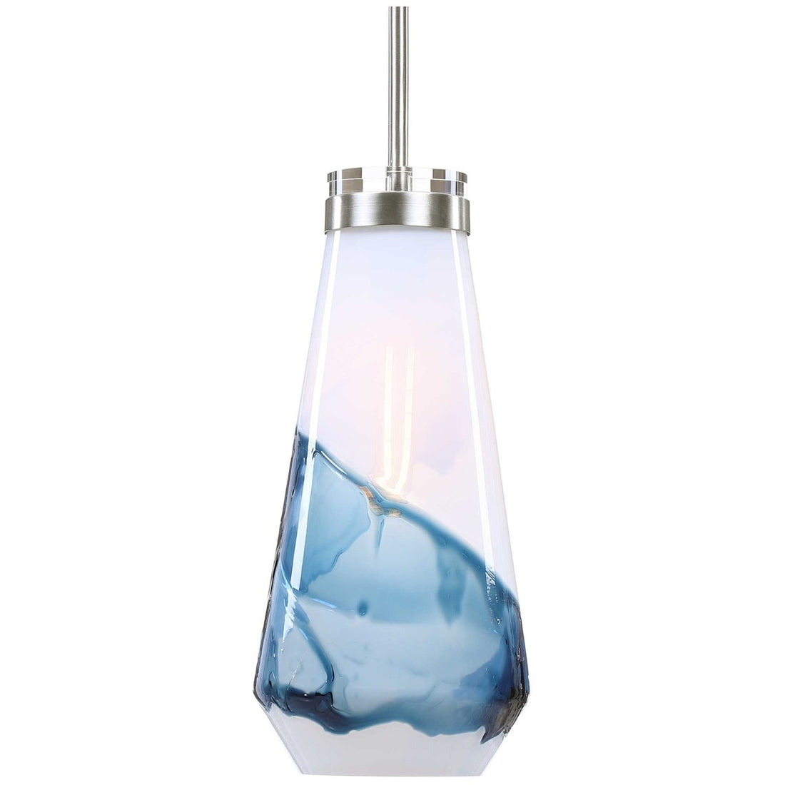 Uttermost Windswept Blue & White 1-Light Mini Pendant