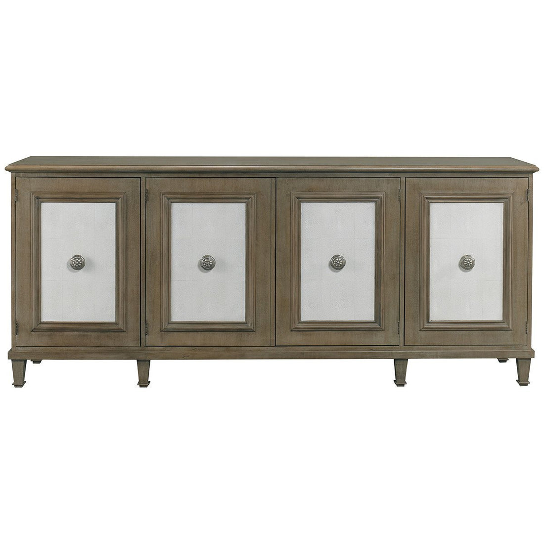 CTH Sherrill Occasional Naples Door Cabinet with Ivory Shagreen