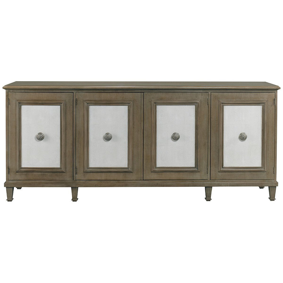 CTH Sherrill Occasional Naples Door Cabinet with Ivory Shagreen