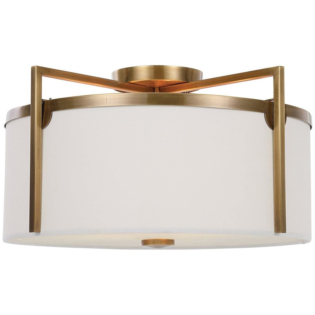 Uttermost Colfax Brass 3-Light Semi Flush