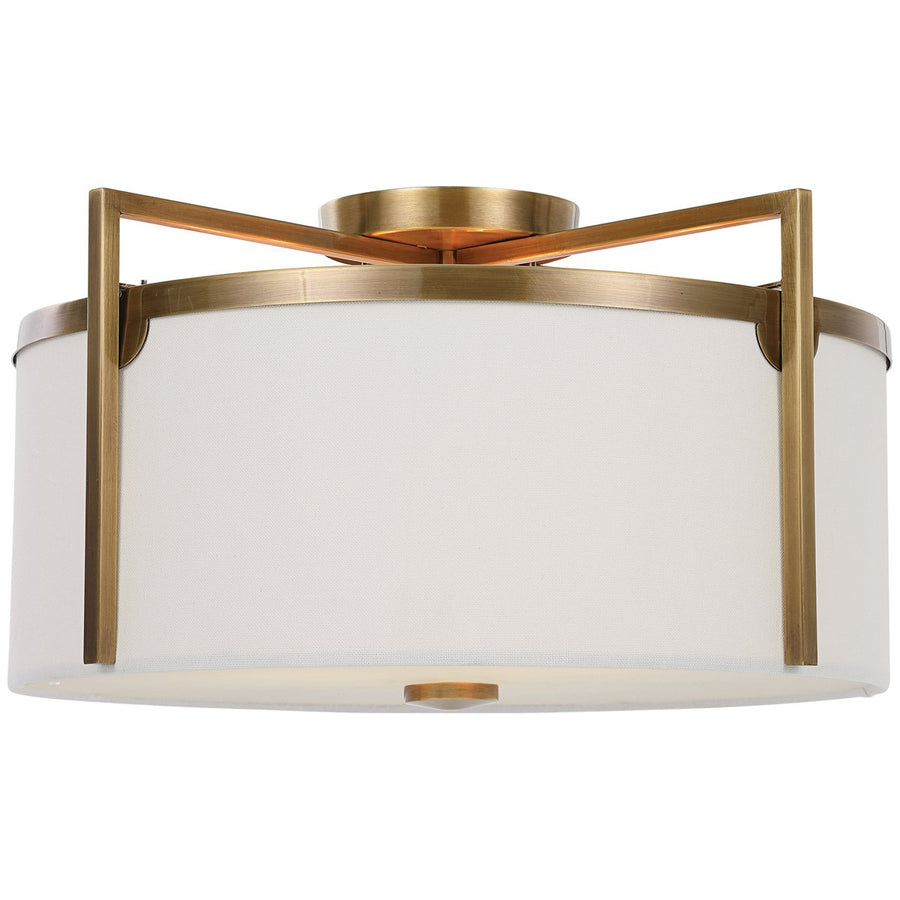 Uttermost Colfax Brass 3-Light Semi Flush