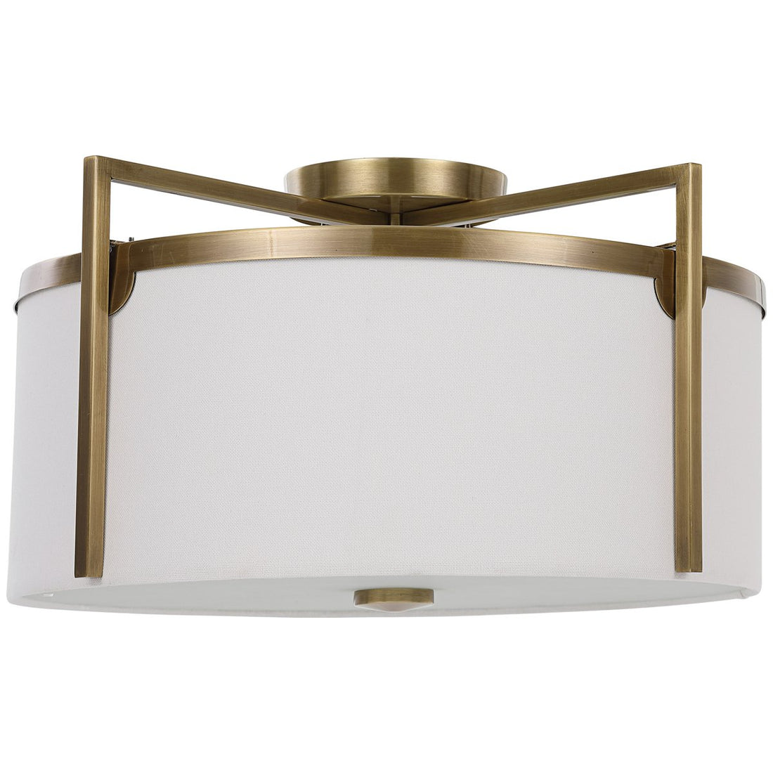 Uttermost Colfax Brass 3-Light Semi Flush