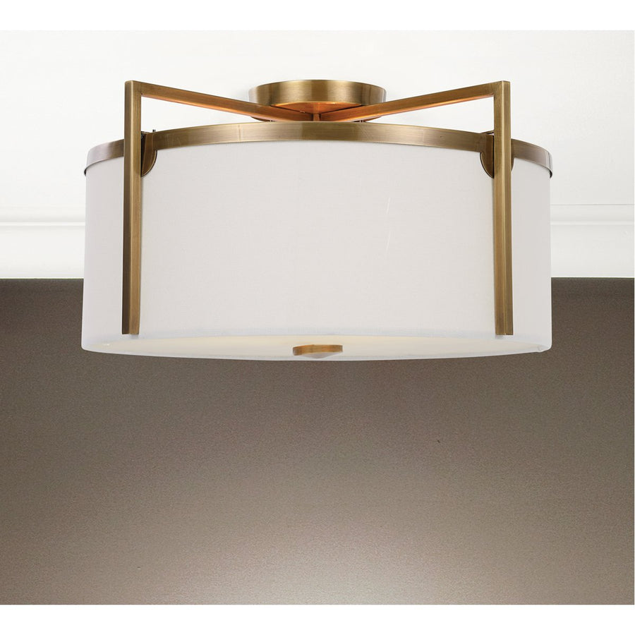 Uttermost Colfax Brass 3-Light Semi Flush