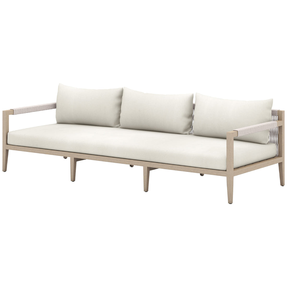 Four Hands Solano Sherwood Outdoor Sofa, Washed Brown