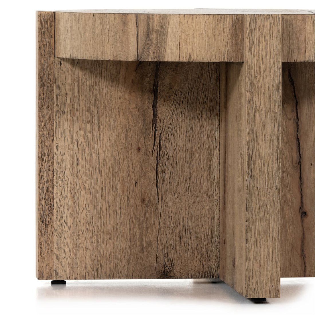 Four Hands Wesson Bingham End Table - Rustic Oak Veneer