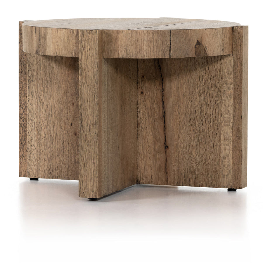 Four Hands Wesson Bingham End Table - Rustic Oak Veneer