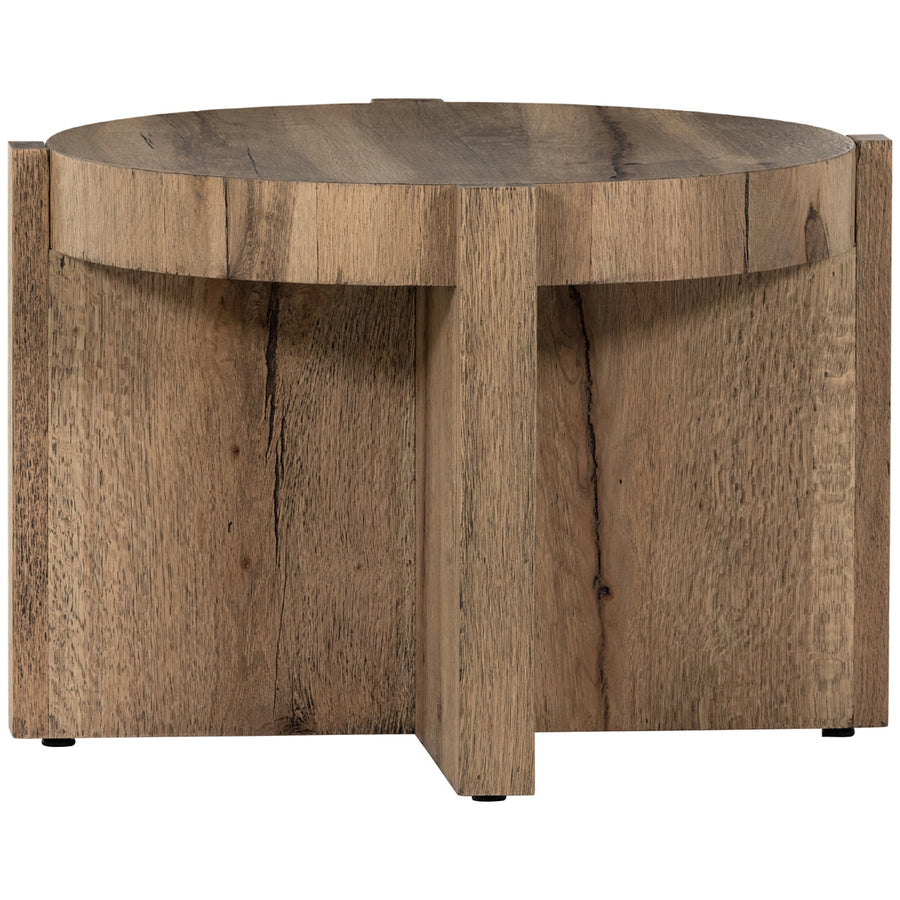 Four Hands Wesson Bingham End Table - Rustic Oak Veneer