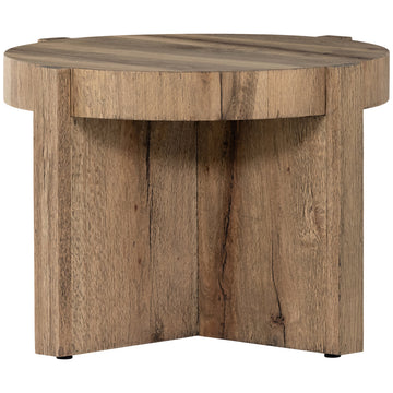 Four Hands Wesson Bingham End Table - Rustic Oak Veneer