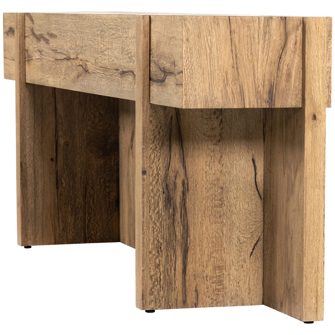 Four Hands Wesson Bingham Console Table - Rustic Oak Veneer