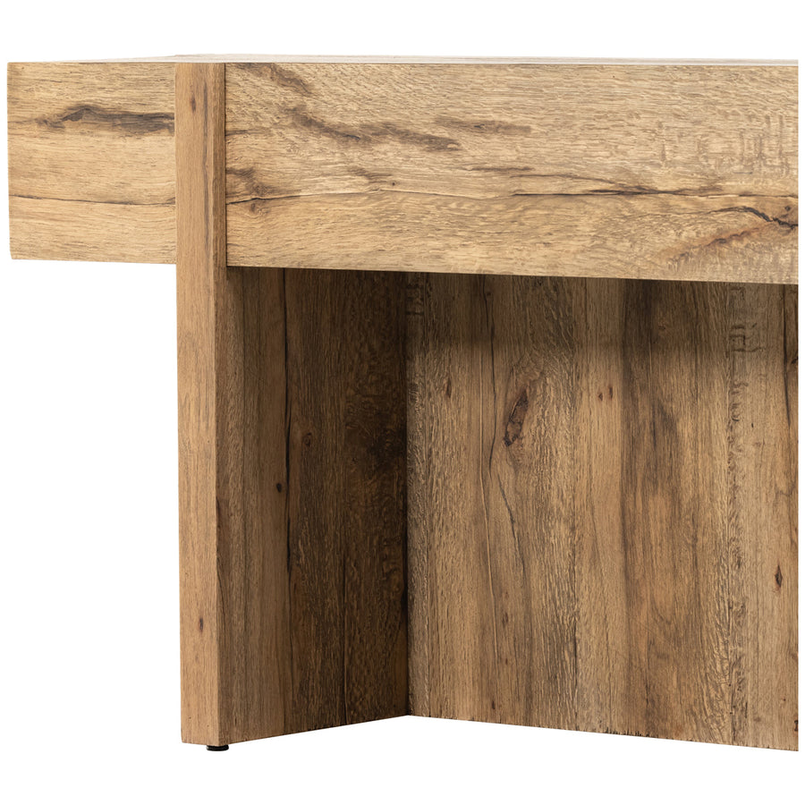 Four Hands Wesson Bingham Console Table - Rustic Oak Veneer