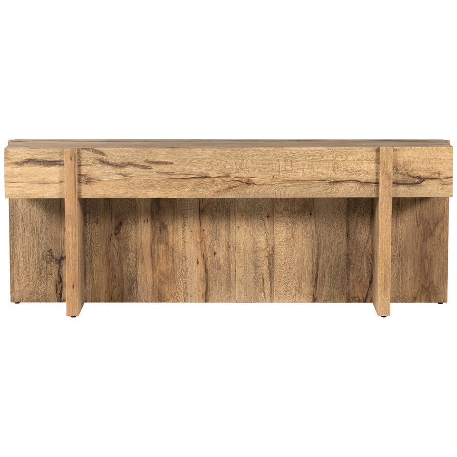 Four Hands Wesson Bingham Console Table - Rustic Oak Veneer