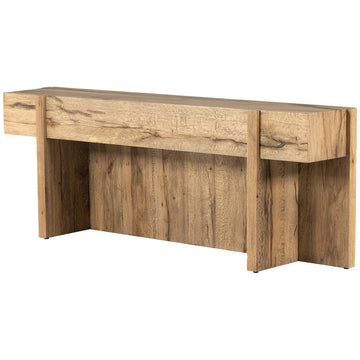 Four Hands Wesson Bingham Console Table - Rustic Oak Veneer