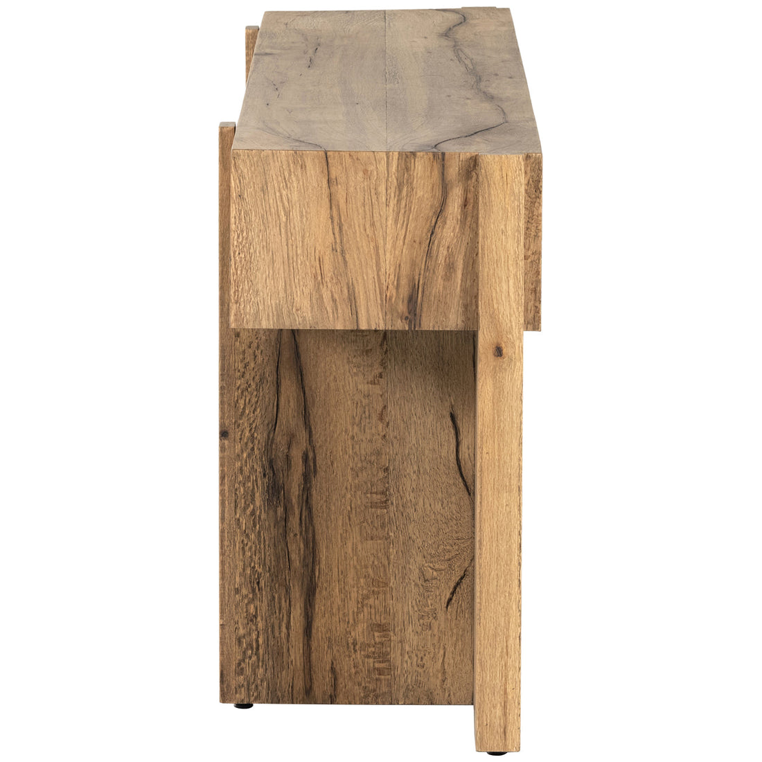 Four Hands Wesson Bingham Console Table - Rustic Oak Veneer