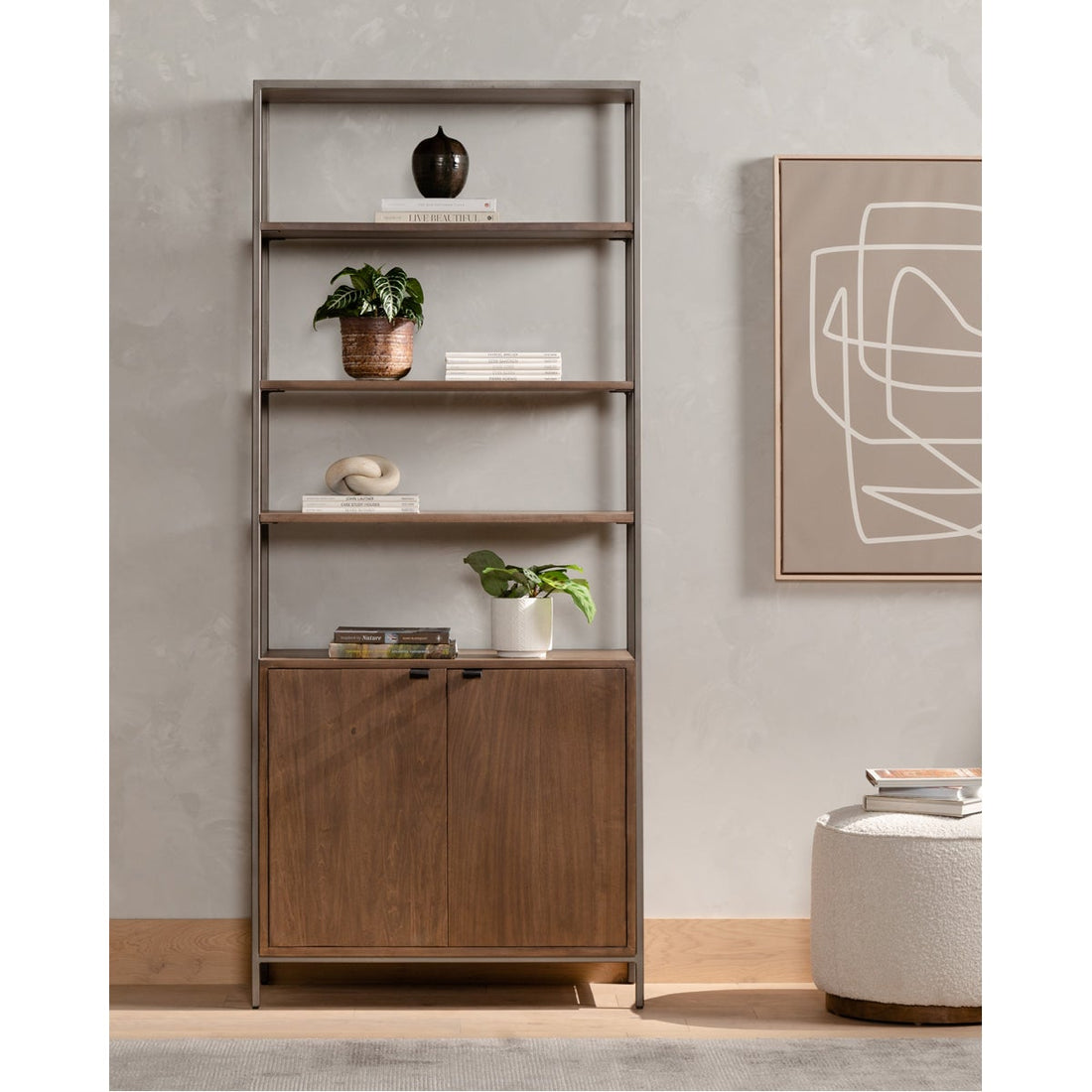 Four Hands Fulton Trey Modular Wide Bookcase