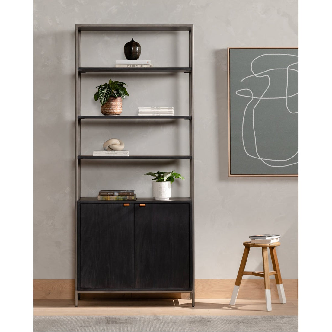 Four Hands Fulton Trey Modular Wide Bookcase