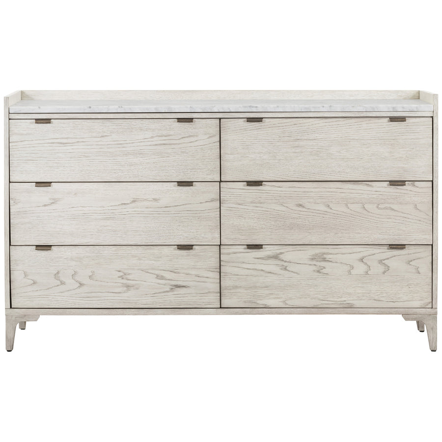 Four Hands Haiden Viggo 6-Drawer Dresser - Vintage White Oak