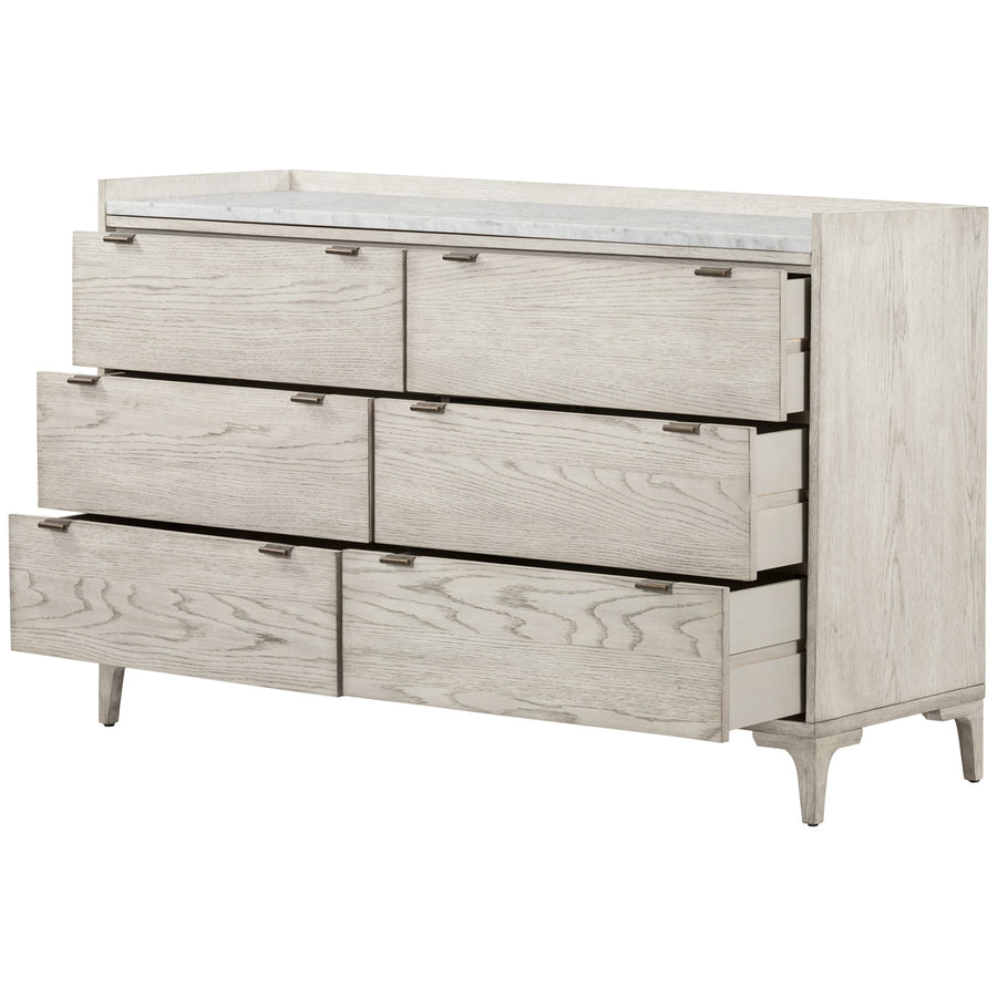 Four Hands Haiden Viggo 6-Drawer Dresser - Vintage White Oak