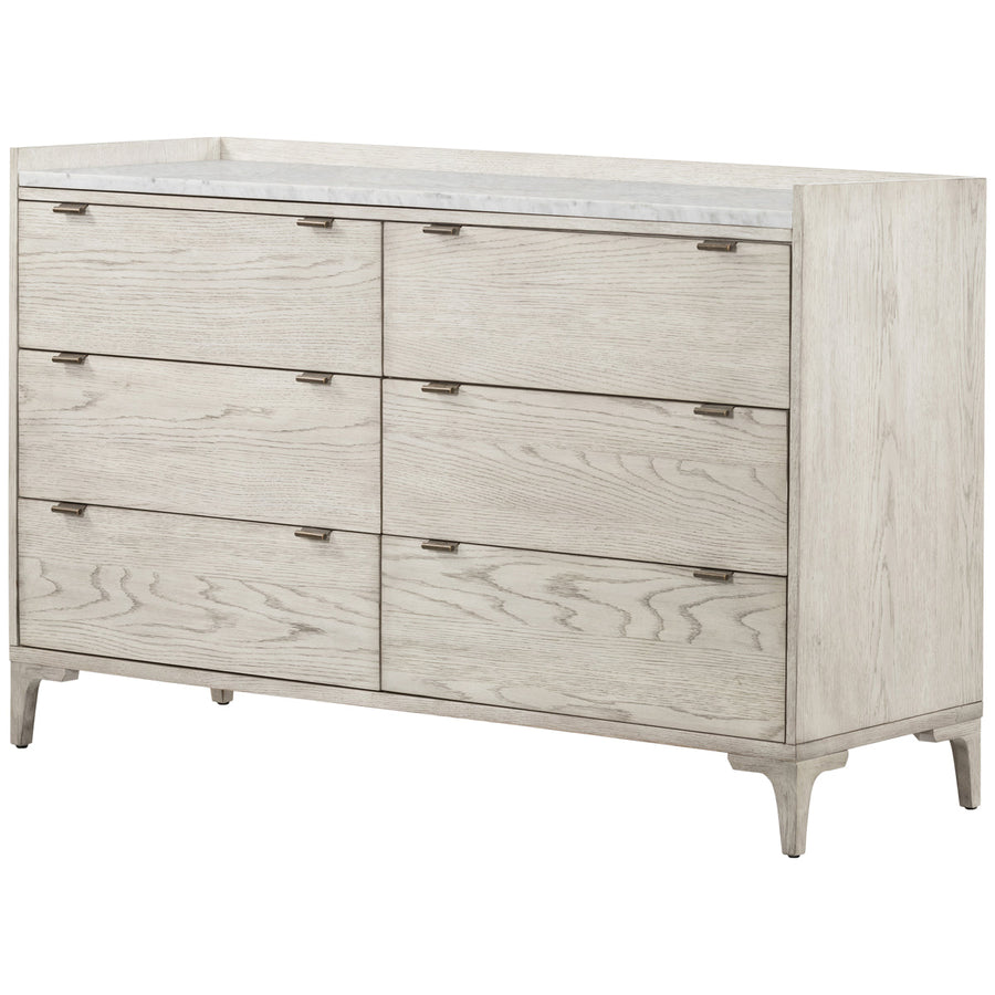 Four Hands Haiden Viggo 6-Drawer Dresser - Vintage White Oak