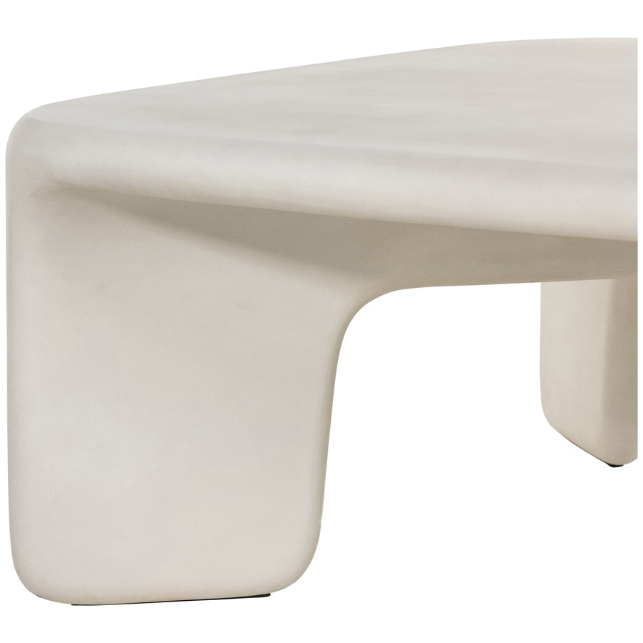 Four Hands Thayer Dante Coffee Table - White Concrete