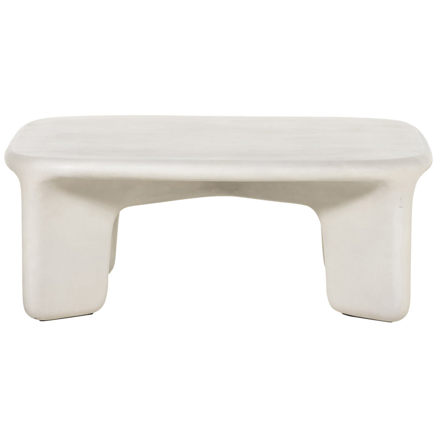 Four Hands Thayer Dante Coffee Table - White Concrete