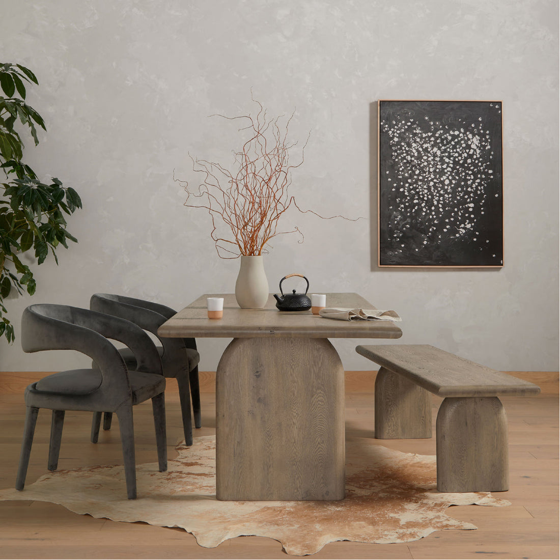 Four Hands Thompson Sorrento 94-Inch Dining Table - Aged Drift