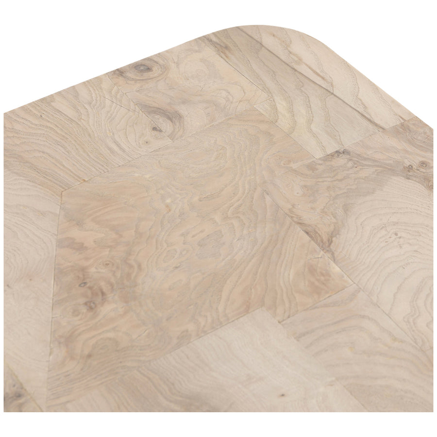 Four Hands Wesson Blanco End Table - Bleached Burl