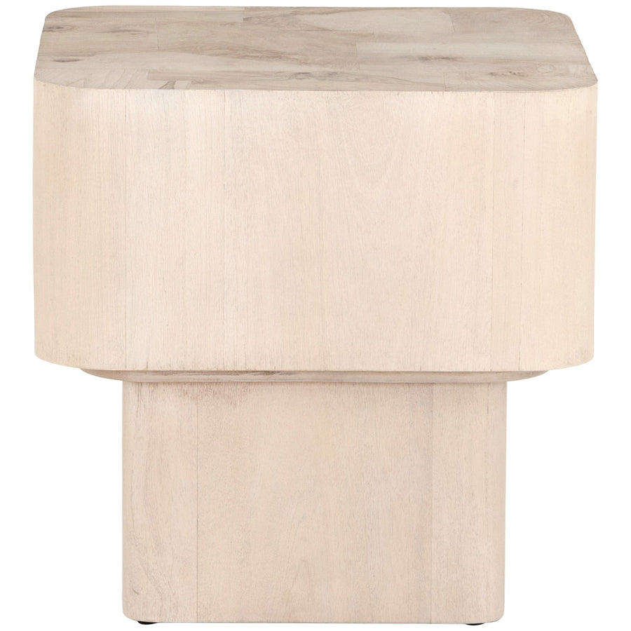 Four Hands Wesson Blanco End Table - Bleached Burl