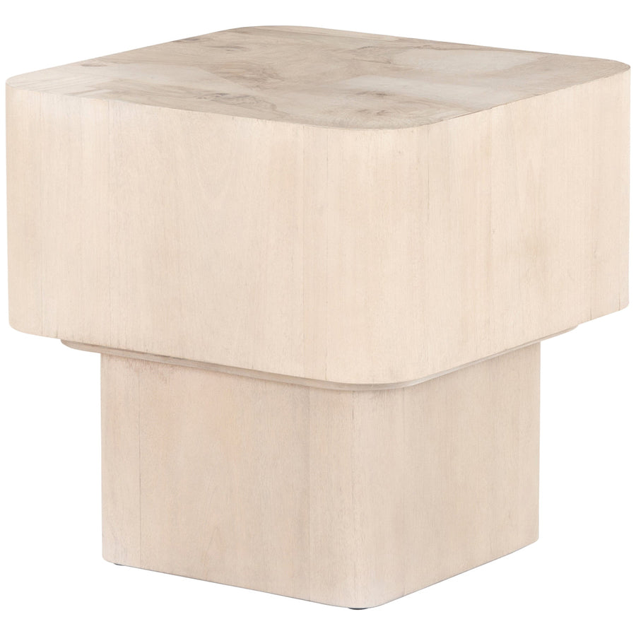 Four Hands Wesson Blanco End Table - Bleached Burl