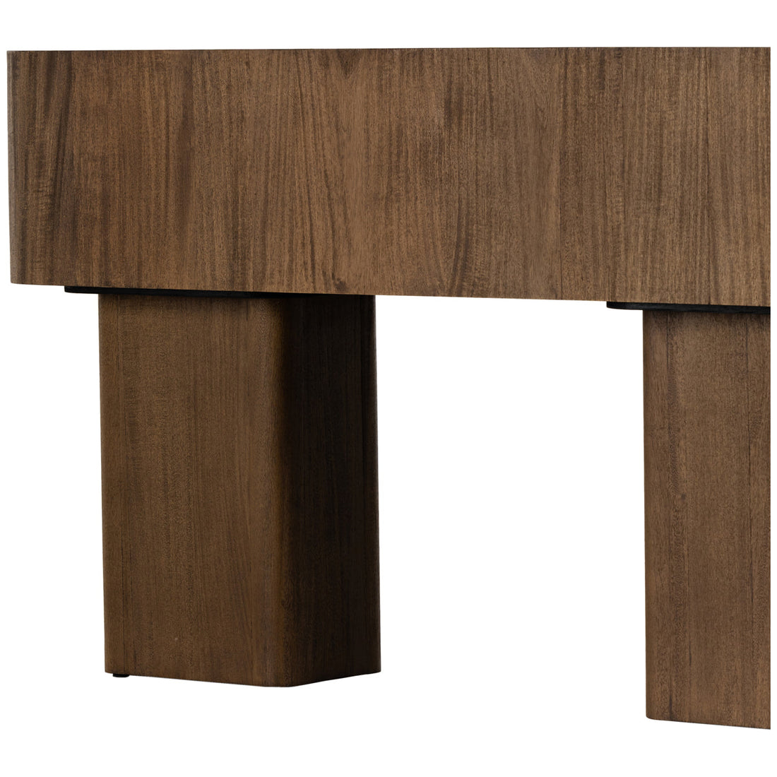 Four Hands Wesson Blanco Console Table - Warm Umber Burl