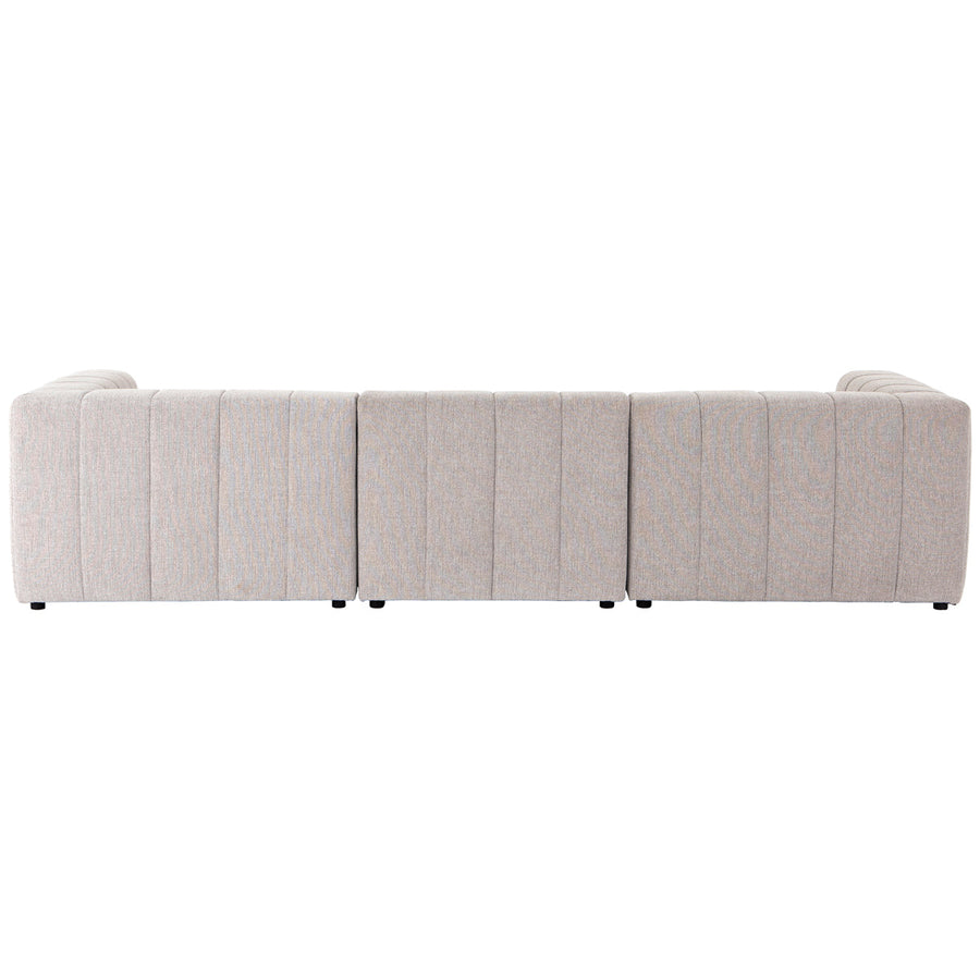 Four Hands Grayson Langham Channeled 3-Piece Sectional - Sandstone