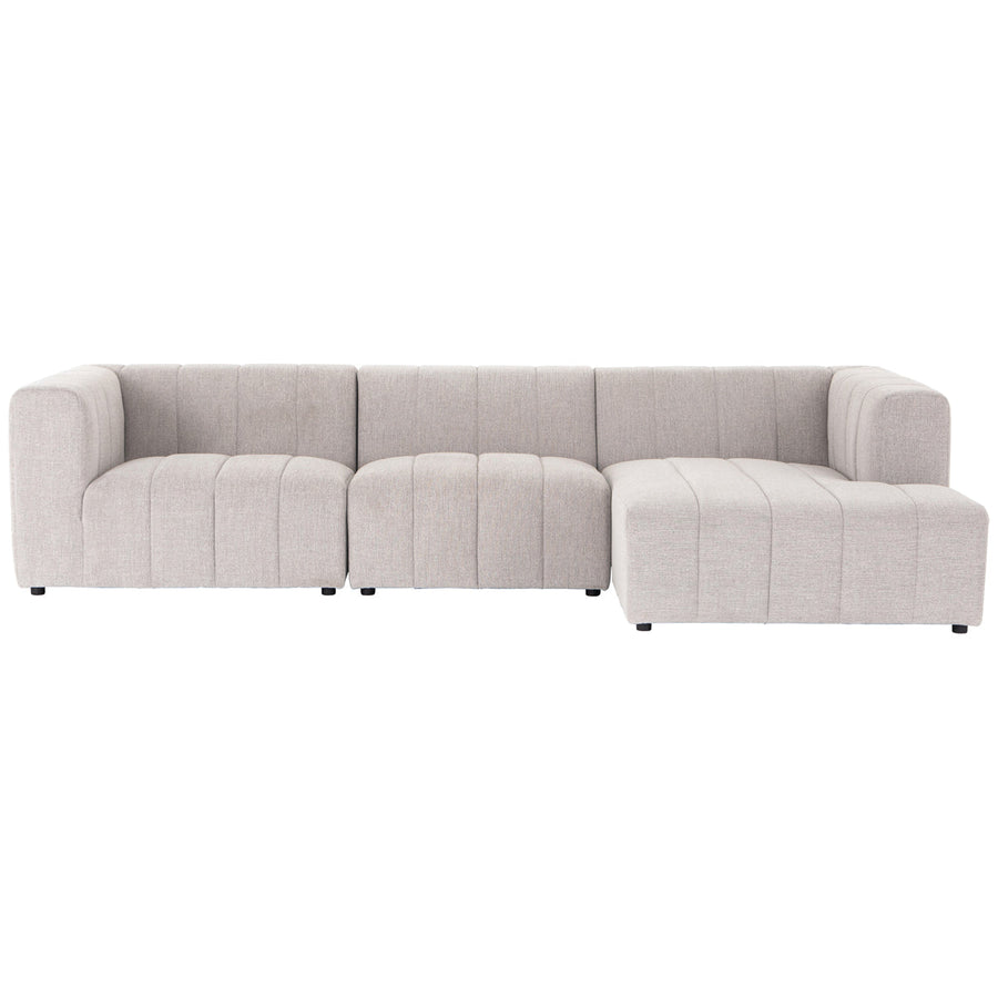 Four Hands Grayson Langham Channeled 3-Piece Sectional - Sandstone